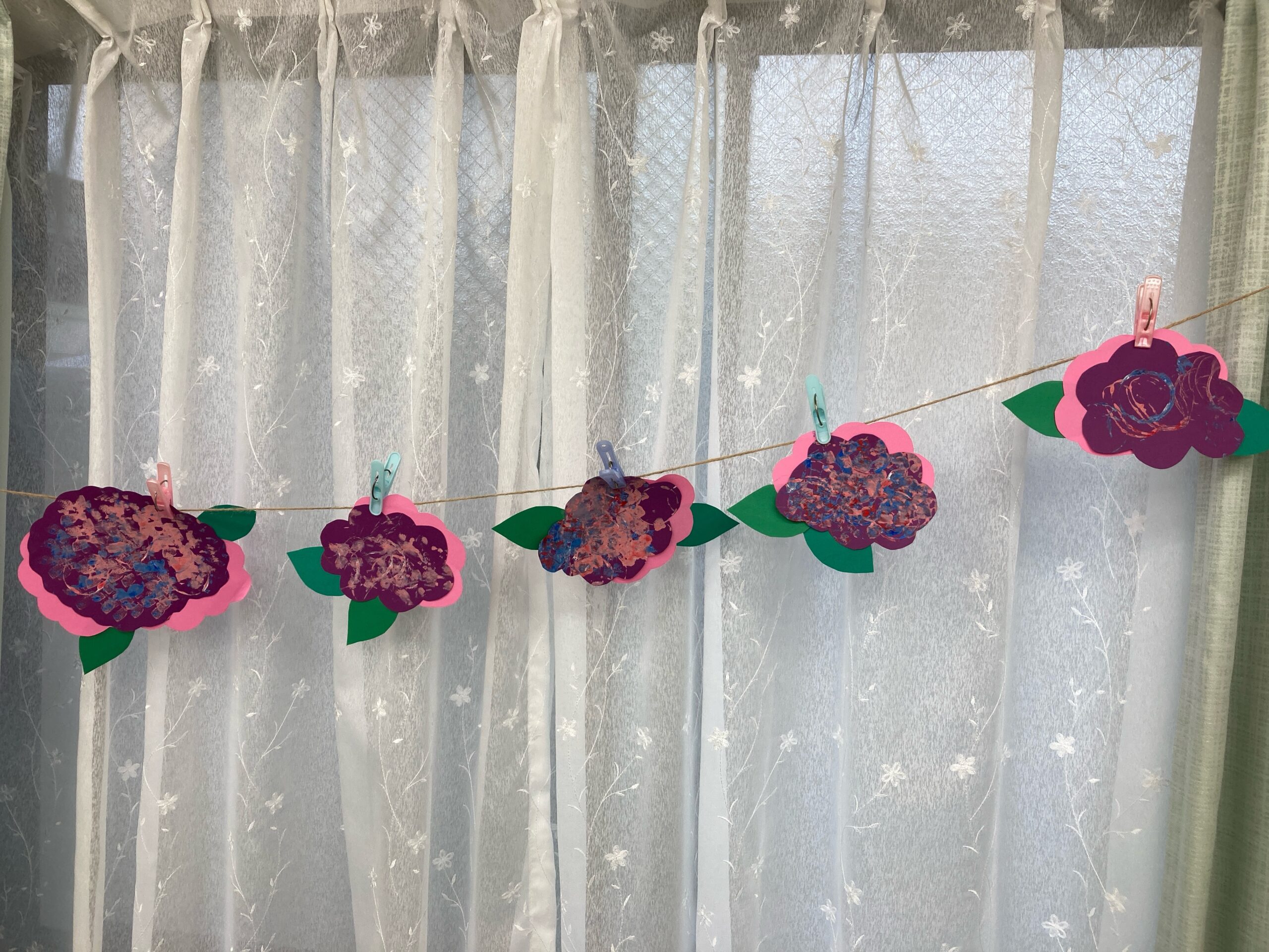 フロンティアキッズ ブログ記事 紫陽花（あじさい） 作って梅雨入り準備❁のイメージサムネイル画像